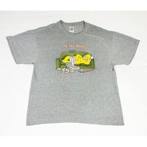 Vintage Y2k Homer Simpson T-shirt Gray Large It's All Good